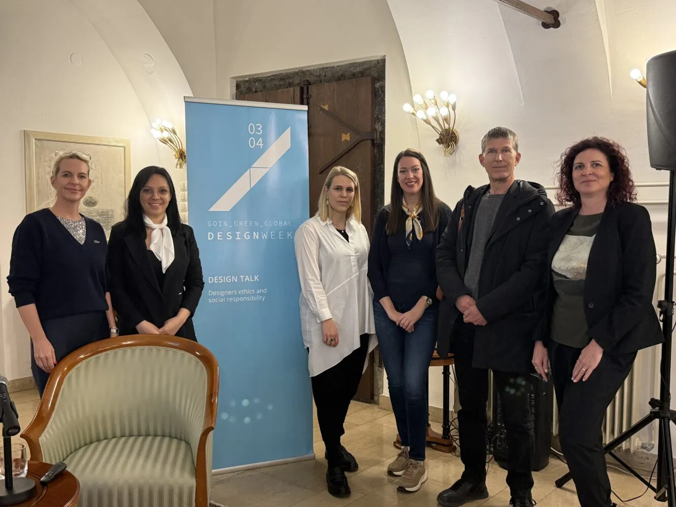 GoinGreenGlobal 2025: Design Talk for young designers and Young Designers Circle presentation at City Hall Ljubljana