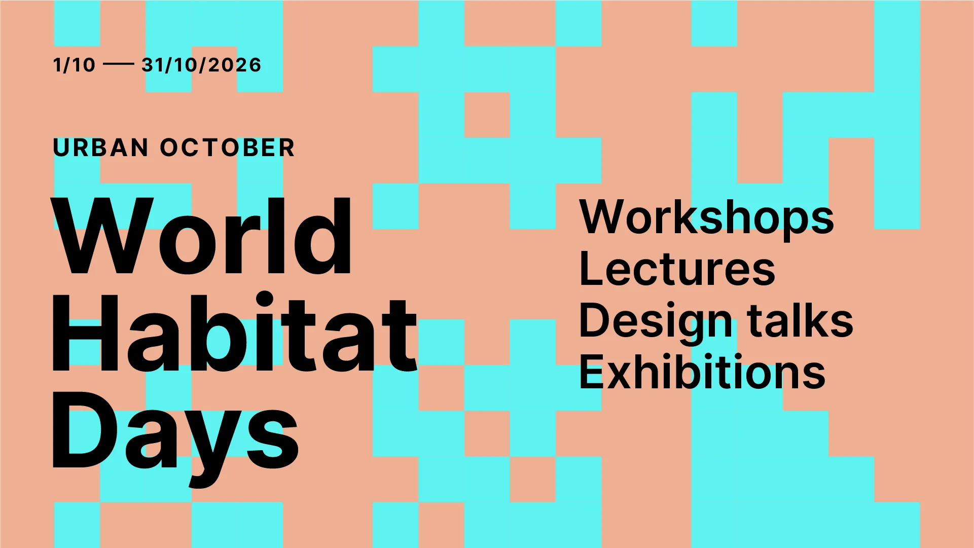URBAN OCTOBER 2026 PROGRAMME: See the events happening in October at Faculty at Design!